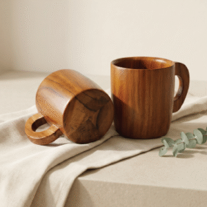 Wooden Tea Cup Set- 6 Pieces